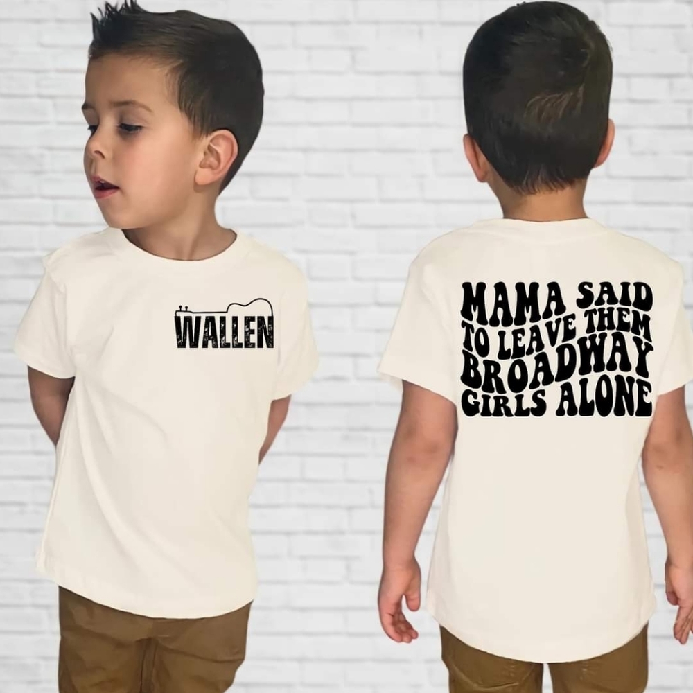 Leave them broadway girls alone kids shirt